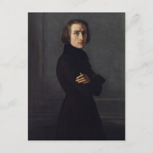Porträtt i Franz Liszt 1839 Vykort