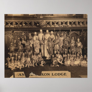 Porträtt i Freemasons of the Anglo-Saxon Lodge Poster