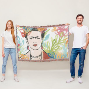 Porträtt i Frida Kahlo Filt