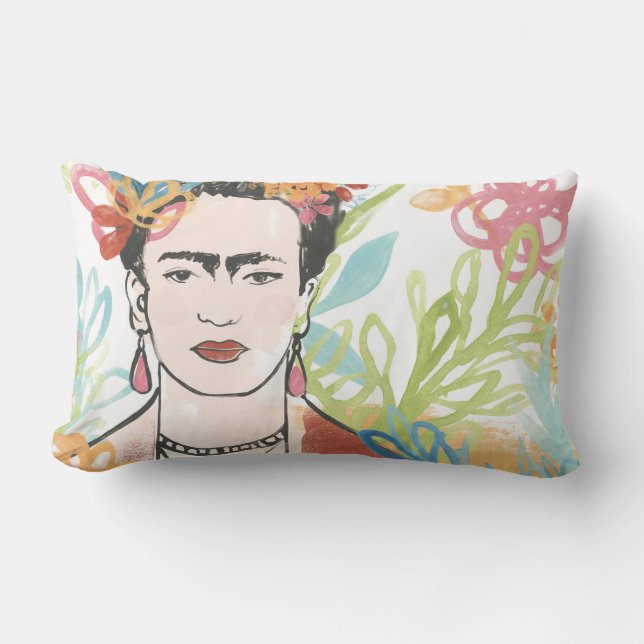 Porträtt i Frida Kahlo Lumbarkudde (Framsida)