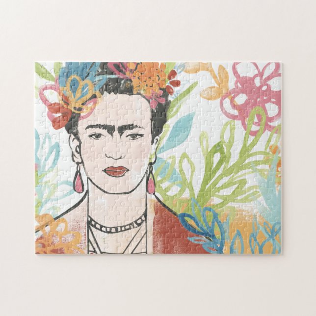 Porträtt i Frida Kahlo Pussel (Horisontell)