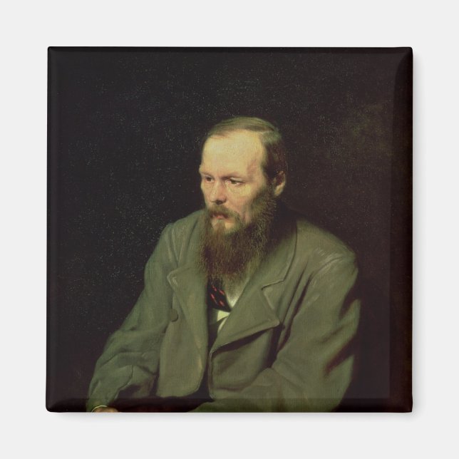 Porträtt i Fyodor Dostoyevsky 1872 Magnet (Framsidan)
