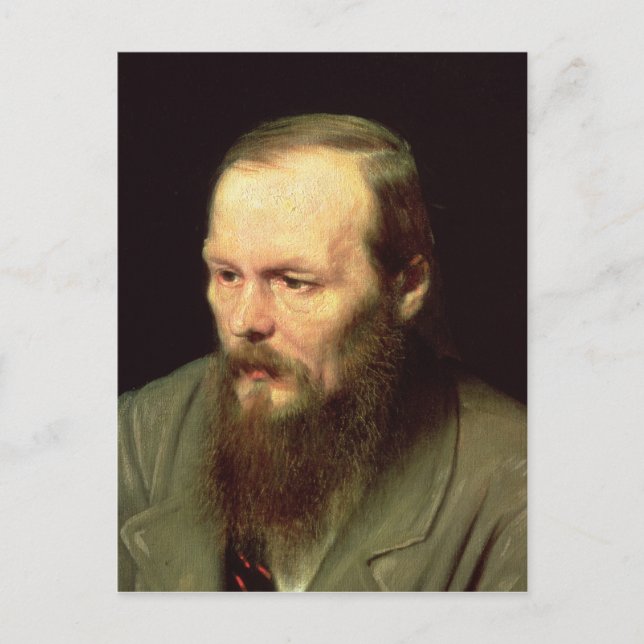 Porträtt i Fyodor Dostoyevsky 1872 Vykort (Framsida)