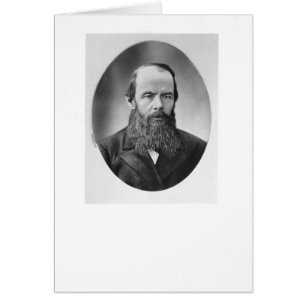 Porträtt i Fyodor Mikhailovich Dostoyevsky Hälsningskort