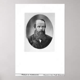 Porträtt i Fyodor Mikhailovich Dostoyevsky Poster