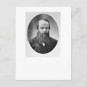 Porträtt i Fyodor Mikhailovich Dostoyevsky Vykort