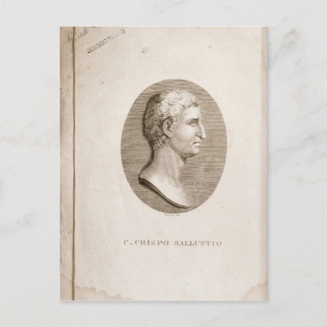 Porträtt i Gaius Crispus Sallust Vykort (Framsida)