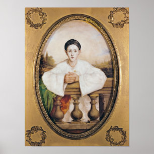 Porträtt i Gaspard Deburau som Pierrot, c.1815 Poster