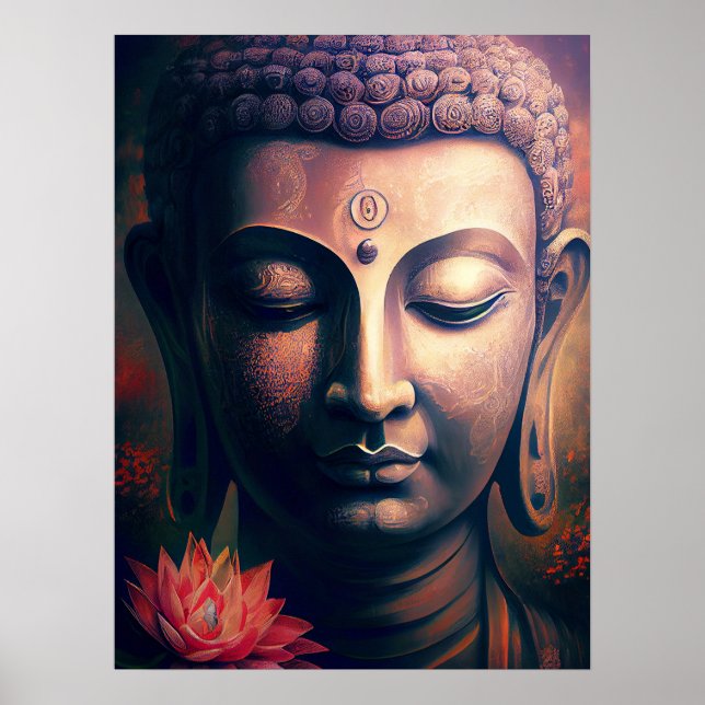 Porträtt i Gautam Buddha Art Poster (Framsidan)
