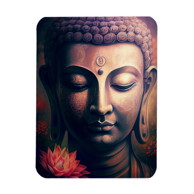 Porträtt i Gautam Buddha Art Poster Magnet (Vertikal)
