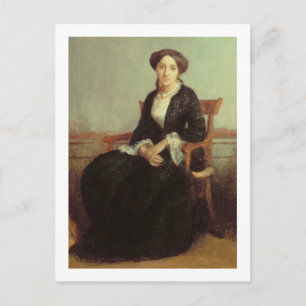 Porträtt i Genevieve Celine, 1850 (olja på arbetsy Vykort