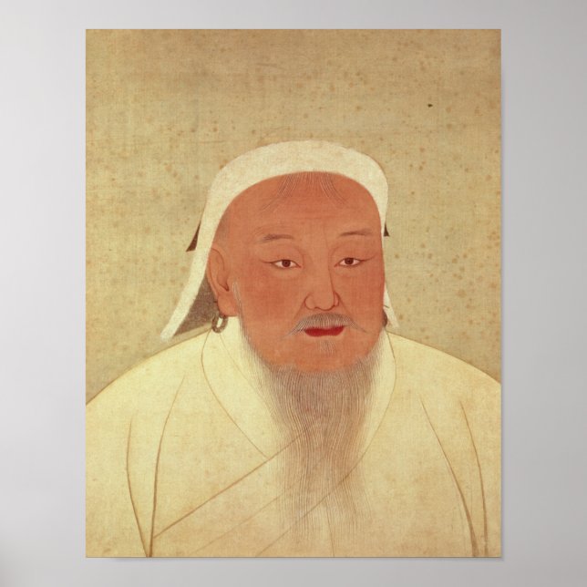 Porträtt i Genghis Khan, Mongol Khan Poster (Framsidan)