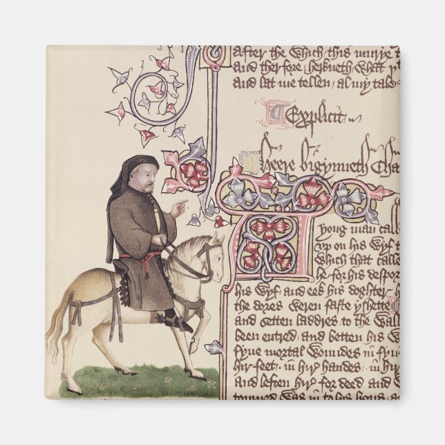 Porträtt i Geoffrey Chaucer-faksimil från Magnet (Framsidan)