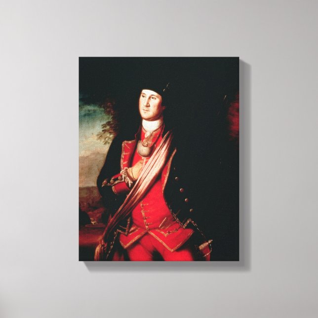 Porträtt i George Washington 1772 Canvastryck (Framsida)