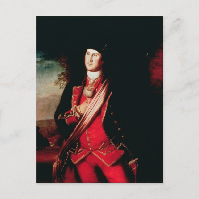 Porträtt i George Washington 1772 Vykort (Framsida)