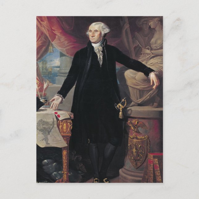 Porträtt i George Washington, 1796 Vykort (Framsida)