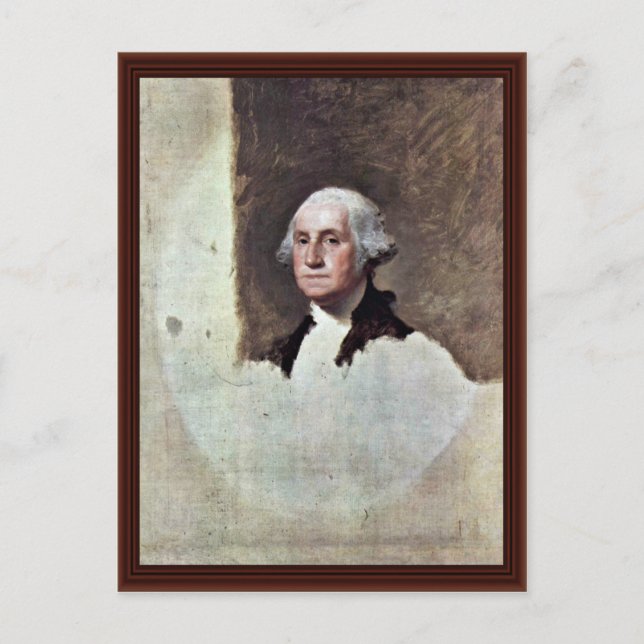 Porträtt i George Washington, av Gilbert Stuart Vykort (Framsida)