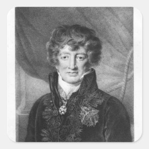 Porträtt i Georges Cuvier Fyrkantigt Klistermärke