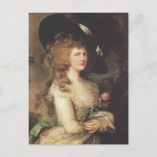 Porträtt i Georgiana av Thomas Gainsborough Vykort