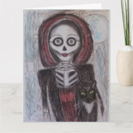 Porträtt i Ghost, Halloween Kort