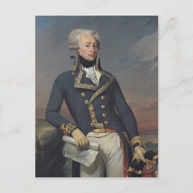 Porträtt i Gilbert Motier som löjtnant Vykort (Framsida)