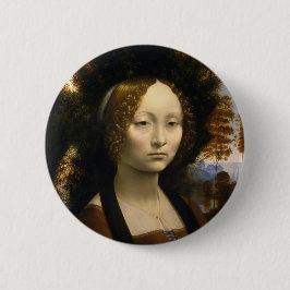 Porträtt i Gincra de Benci av Leonardo da Vinci Knapp