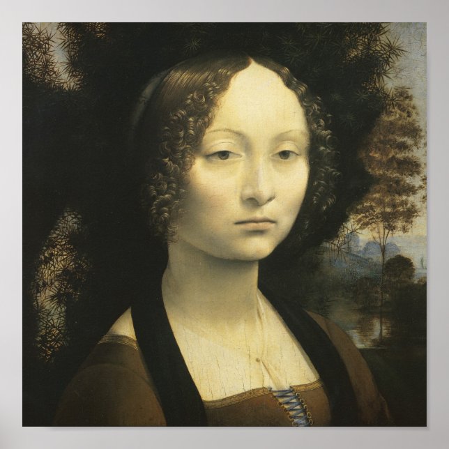 Porträtt i Gincra de Benci circa 1476 Poster (Framsidan)