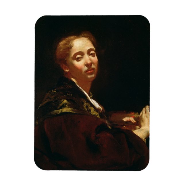Porträtt i Giulia Lama (fl.1728) Magnet (Vertikal)