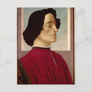 Porträtt i Giuliano de' Medici c.1480 Vykort