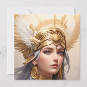 Porträtt i Goddess Athena Inbjudningar