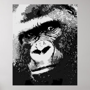 Porträtt i Gorilla Poster Skriv ut