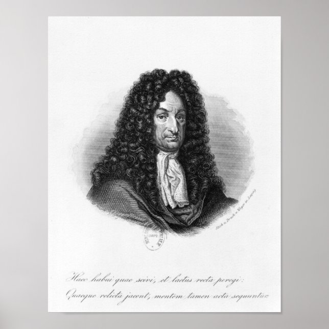 Porträtt i Gottfried Wilhelm Baron de Leibniz Poster (Framsidan)