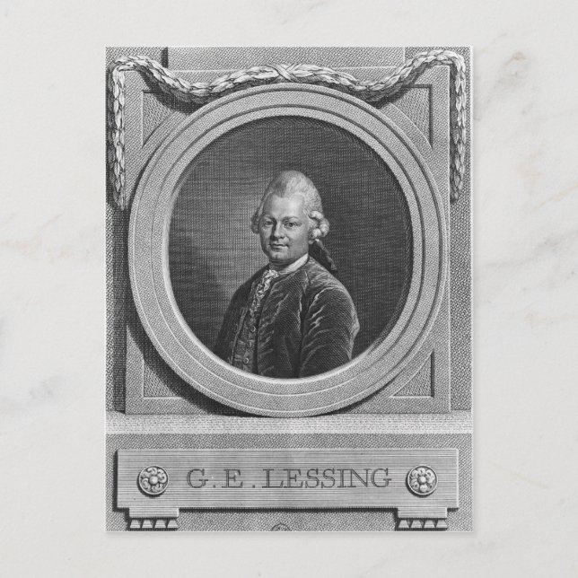 Porträtt i Gotthold Ephraim Lessing Vykort (Framsida)