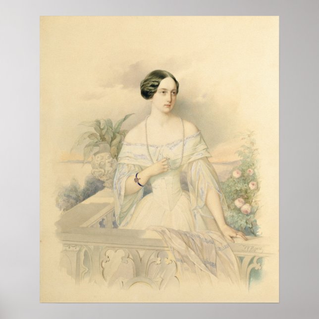 Porträtt i Grand Duchess Olga Nikolaevna, 1846 Poster (Framsidan)