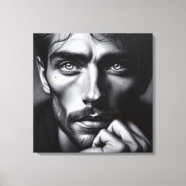 Porträtt i Graphite: Silent Storyteller Canvastryck