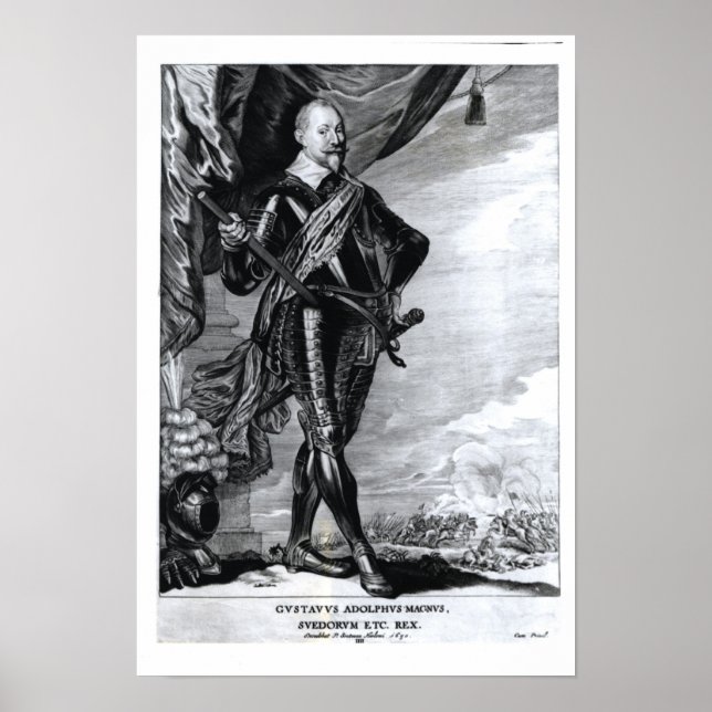 Porträtt i Gustavus Adolphus Underbaren Poster (Framsidan)