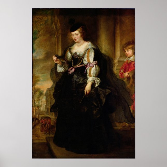 Porträtt i Helene Fourment med Coach, c.1639 Poster (Framsidan)