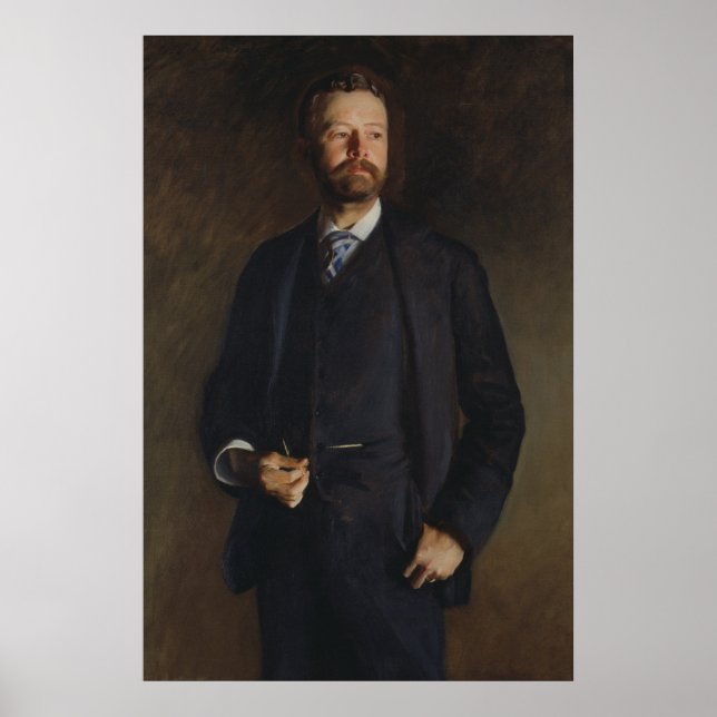 Porträtt i Henry Cabot Lodge av JS Sargent Poster (Framsidan)