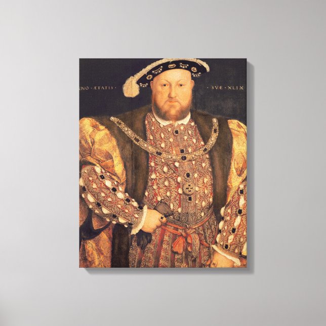 Porträtt i Henry VIII åldras 49, 1540 Canvastryck (Framsida)