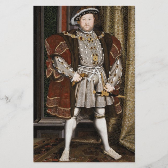 Porträtt i Henry VIII (Hans Holbein the Younger) Brevpapper (Framsida)