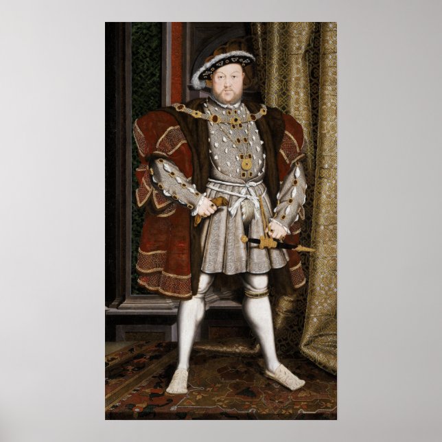 Porträtt i Henry VIII (Hans Holbein the Younger) Poster (Framsidan)
