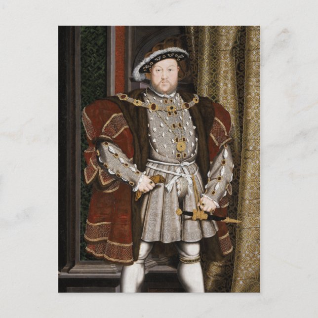 Porträtt i Henry VIII (Hans Holbein the Younger) Vykort (Framsida)