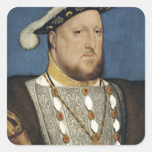Porträtt i Henry VIII i England av Hans Holbein Fyrkantigt Klistermärke