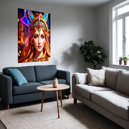 Porträtt i Hera Grekiska guddess | AI Art Poster