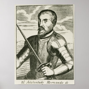 Porträtt i Hernando de Soto Poster