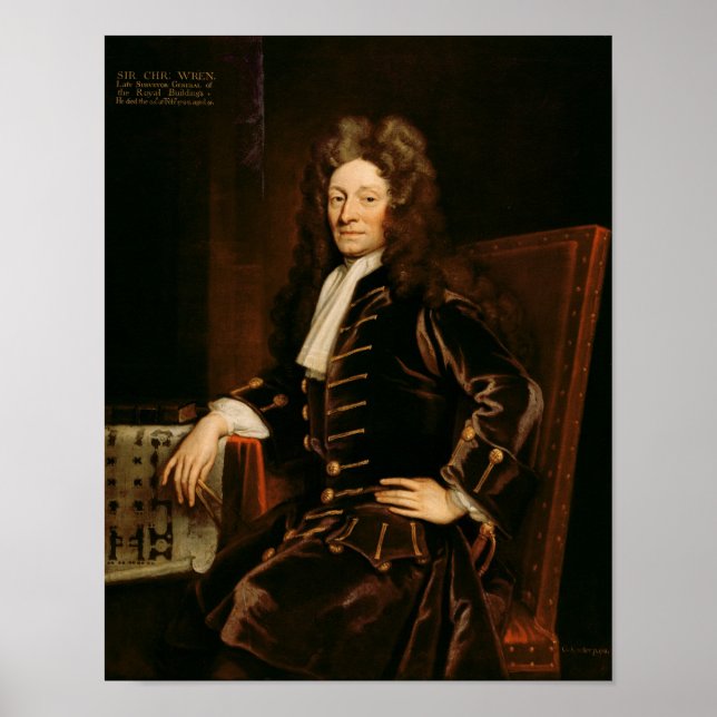 Porträtt i Herr Christopher Wren 1711 Poster (Framsidan)