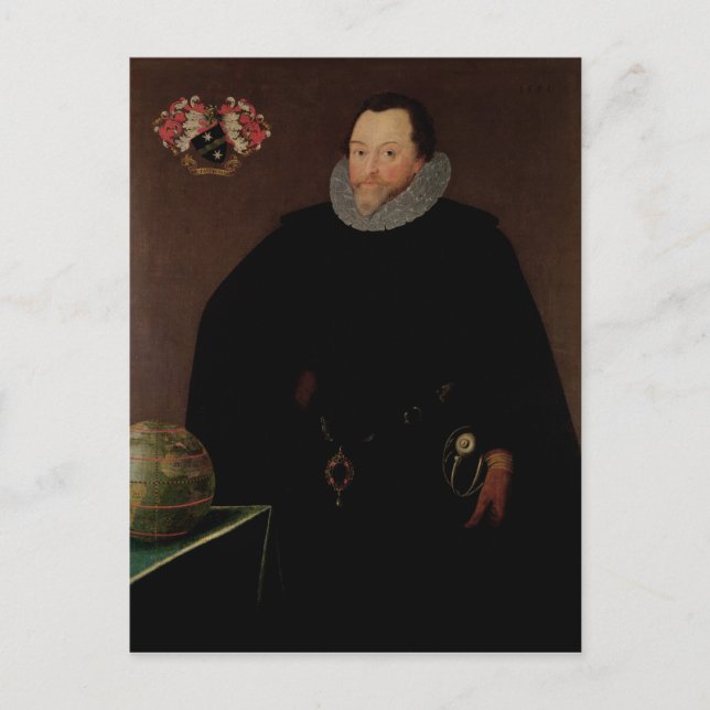 Porträtt i Herr Francis Drake 1591 Vykort (Framsida)