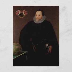 Porträtt i Herr Francis Drake 1591 Vykort