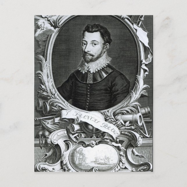 Porträtt i Herr Francis Drake Vykort (Framsida)