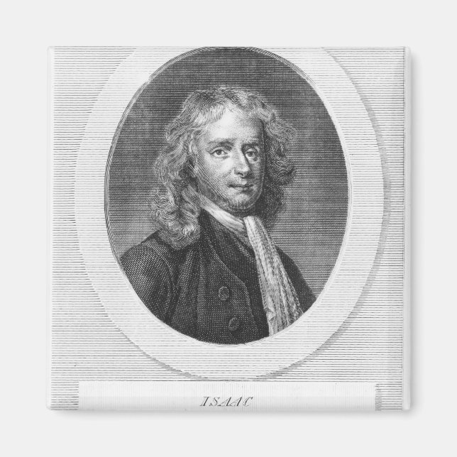 Porträtt i Herr Isaac Newton Magnet (Framsidan)